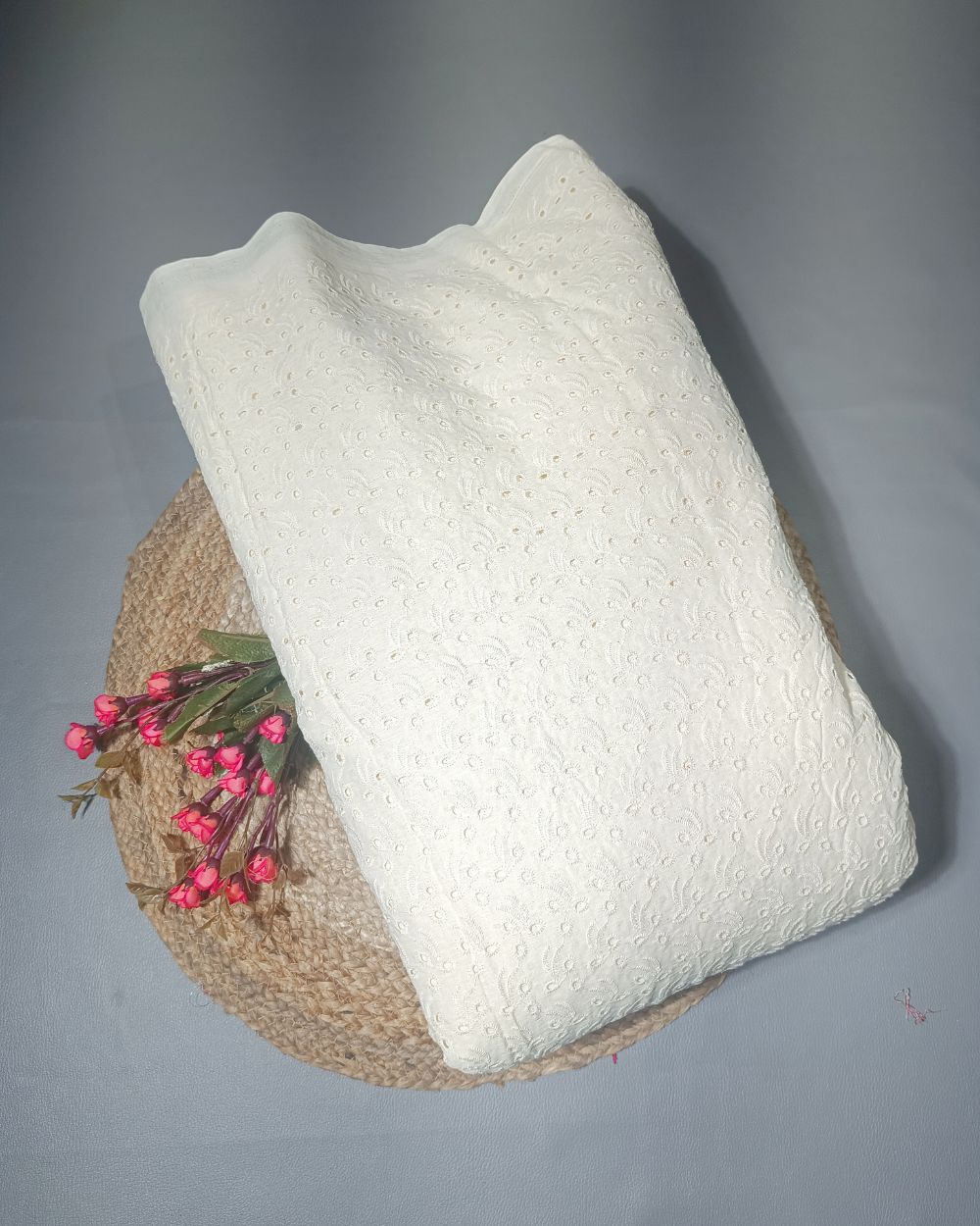 Dyeable Pure Cotton Hakoba Fabric Off White Colour 45 Inches Width