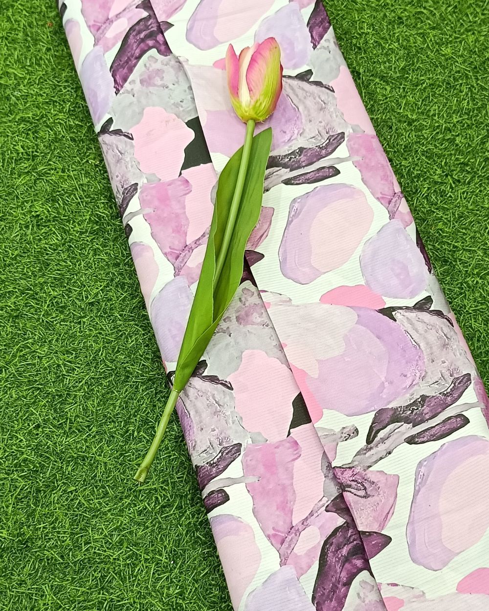 Printed Fiona La-Shimmer Pinkish- Lavender Colour 44 Inches Width