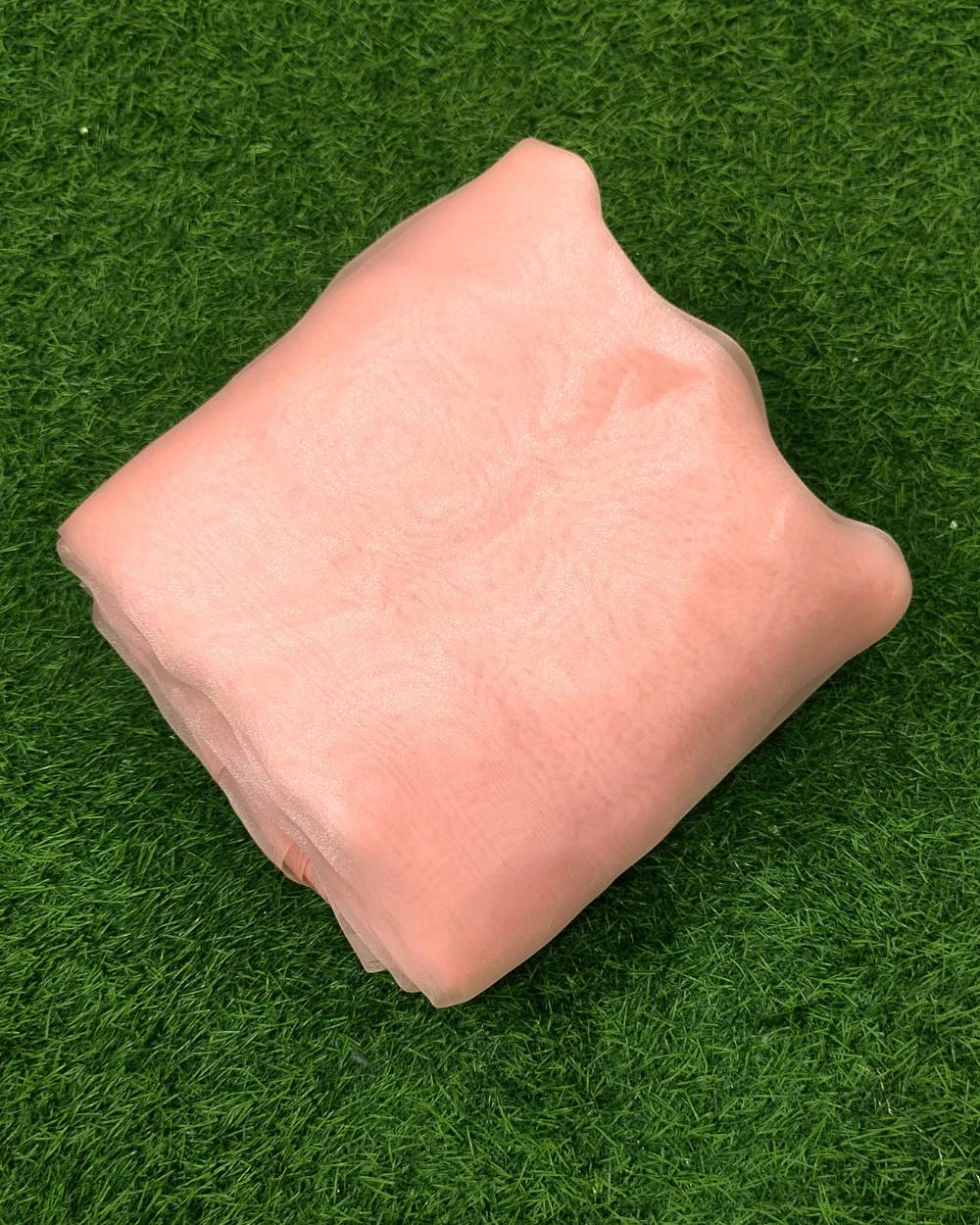 Plain Organza Light Peach Colour 45 Inches Width