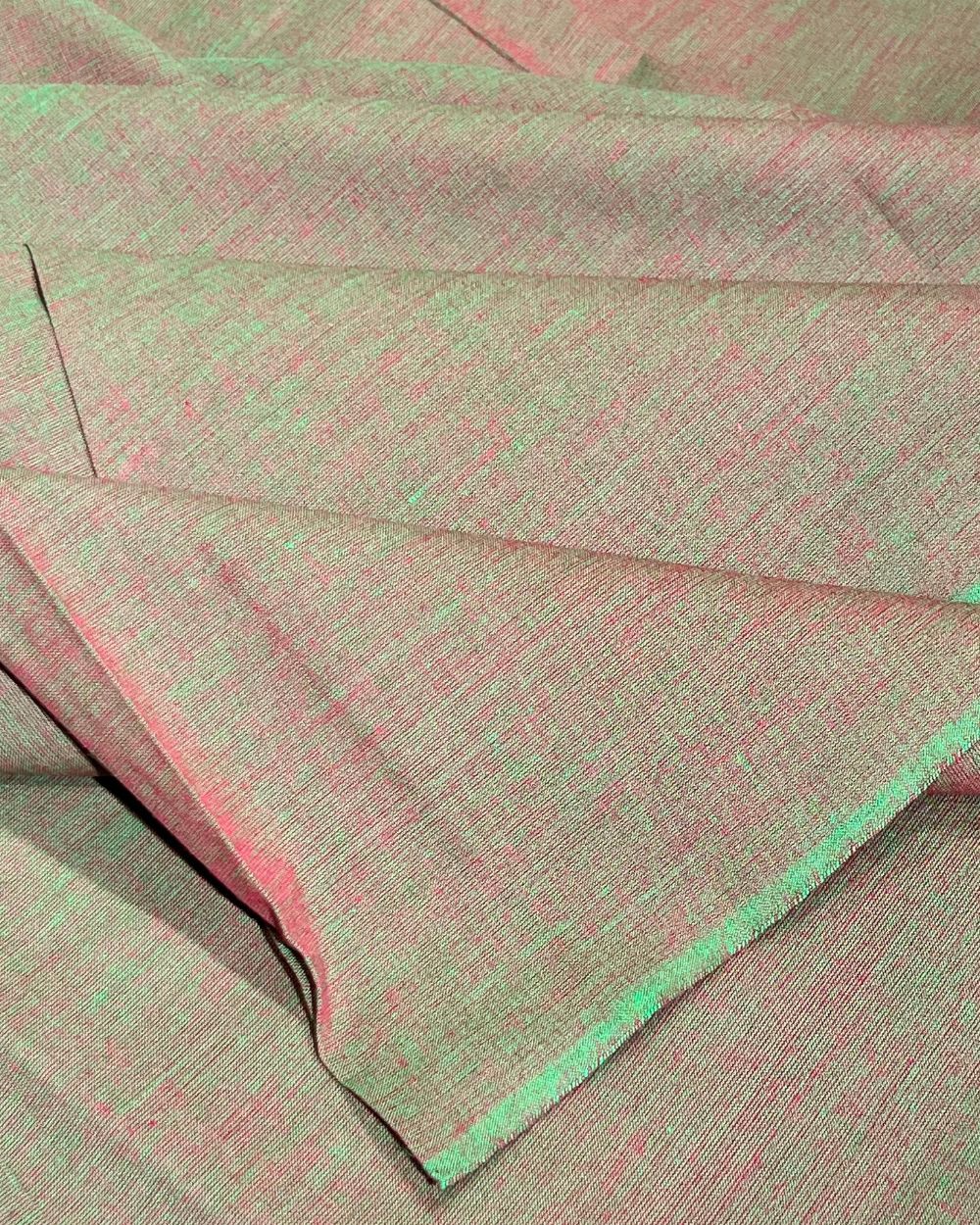 Plain Khadi Cotton Fabric Mehandi Green Colour 45 Inches Width