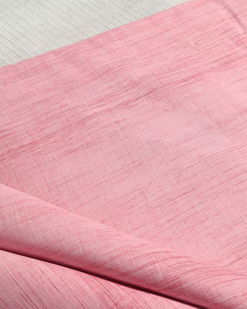 Plain Khadi Cotton Fabric Onion Pink Colour 45 Inches Width
