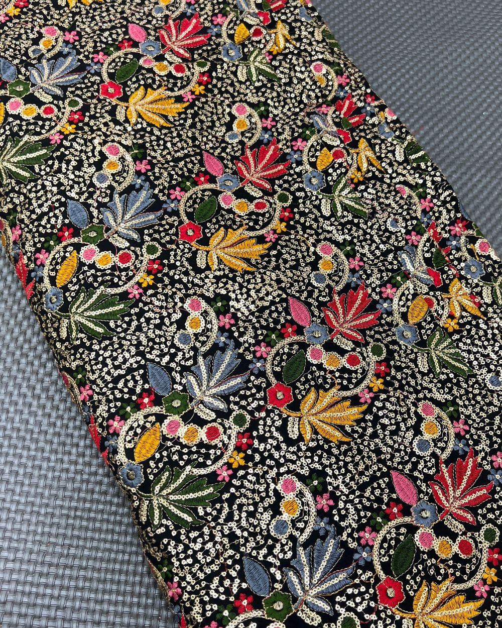 Georgette Work Black Colour 42 Inches Width