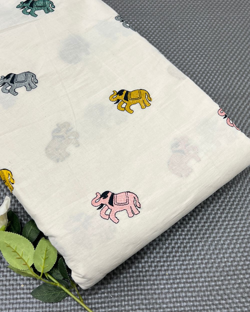 Kora Cotton Work Multicolor 45 Inches Width