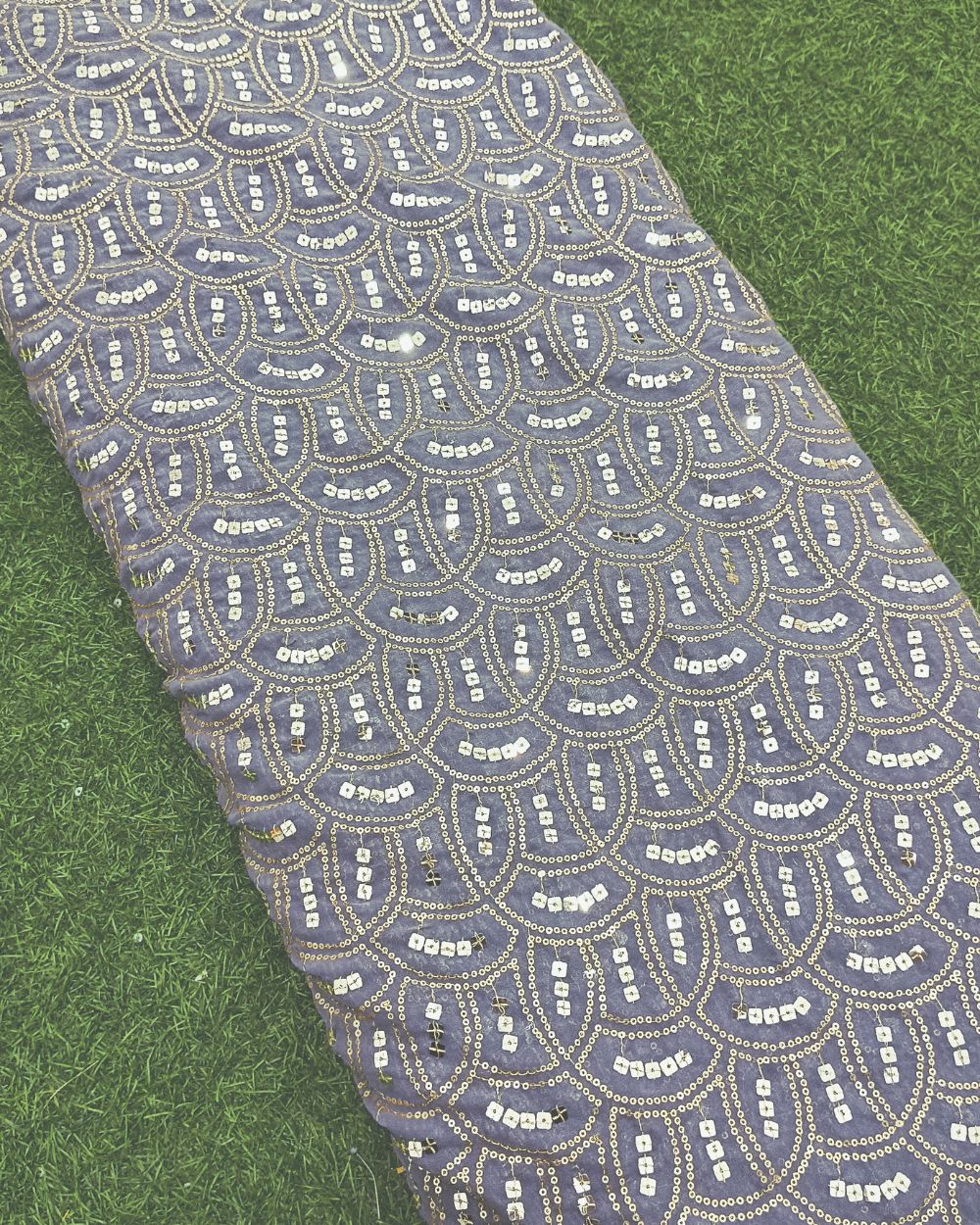 Georgette Work Grey Colour 45 Inches Width