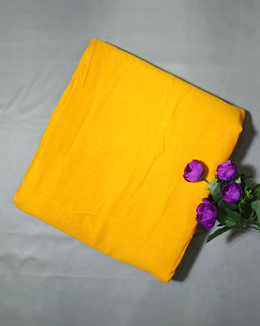 Plain Kora Cotton Yellow Colour 42 Inches Width