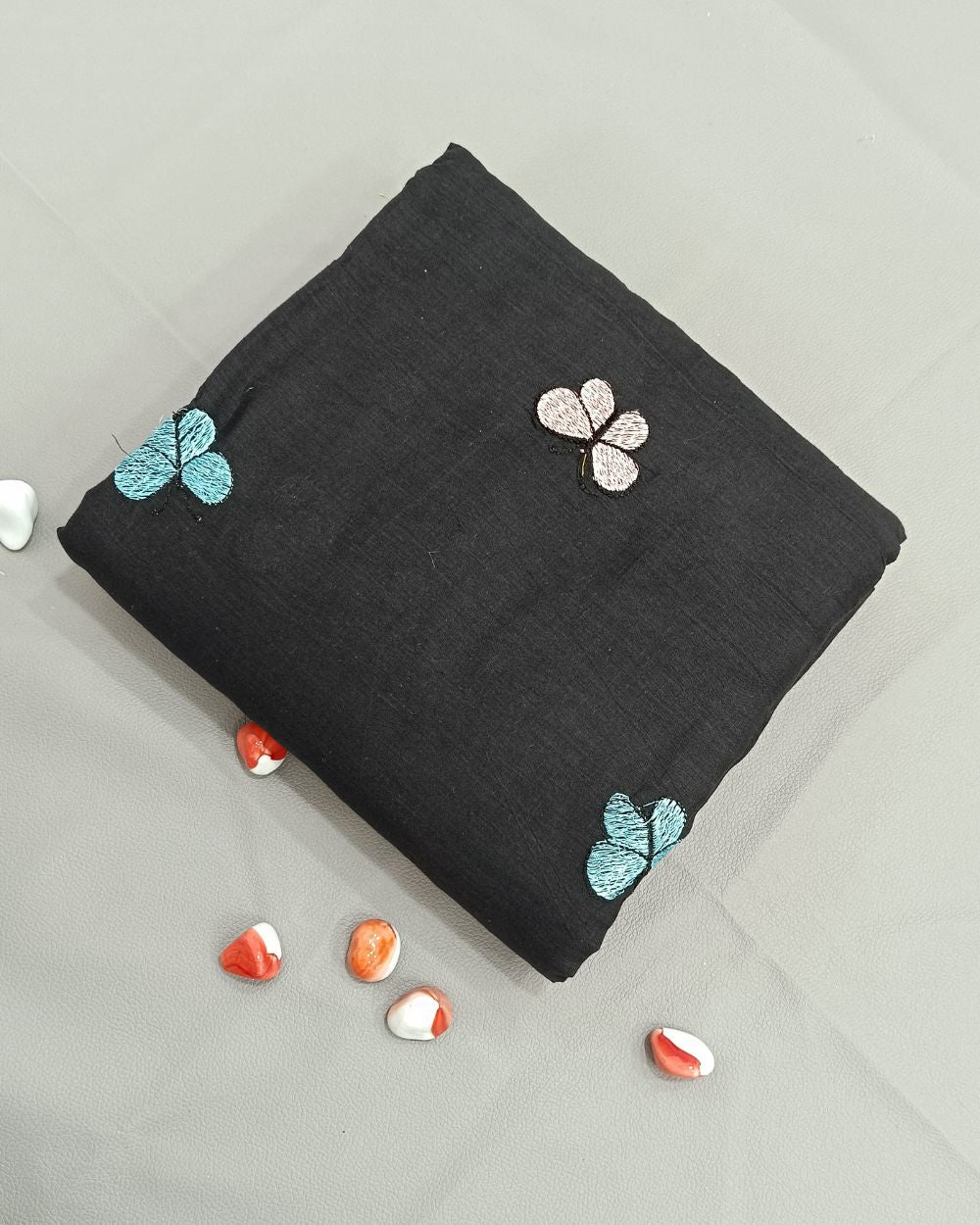 Kora Cotton Work Black 43 Inches Width