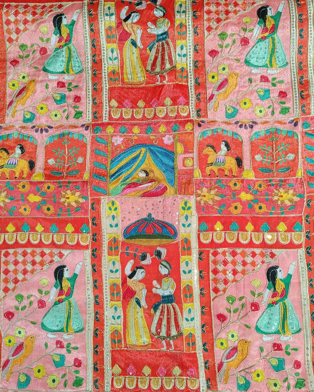 Chinnon Work Orange Colour 42 Inches Width