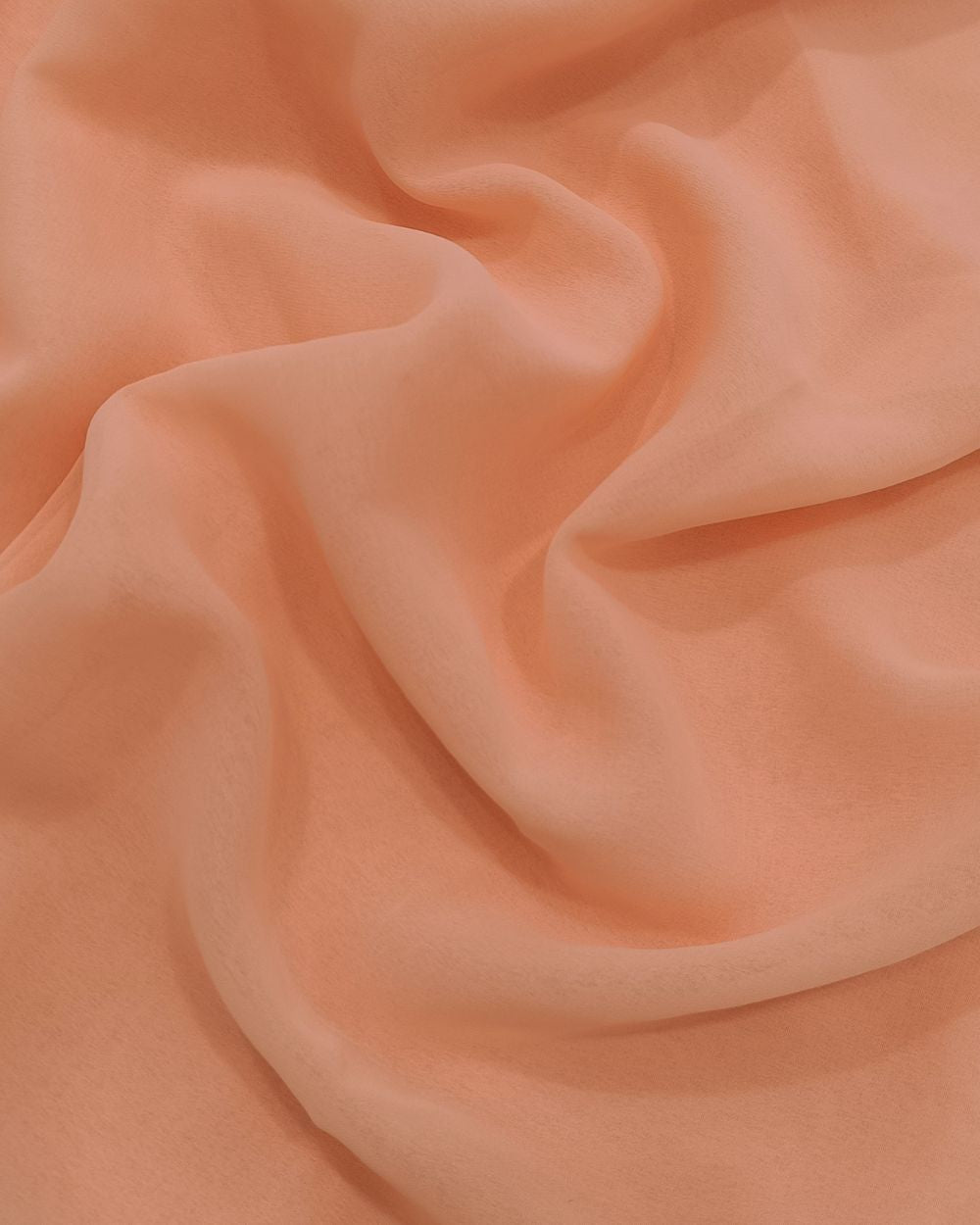 Plain Georgette Buff Orange Colour 44 Inches Width