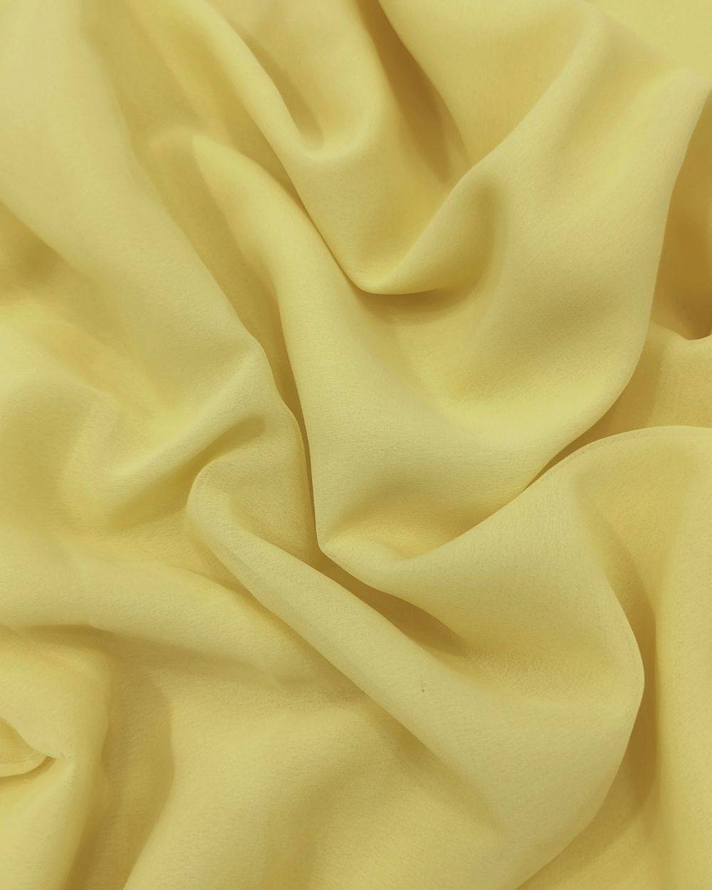 Plain Georgette Light Yellow Colour 44 Inches Width