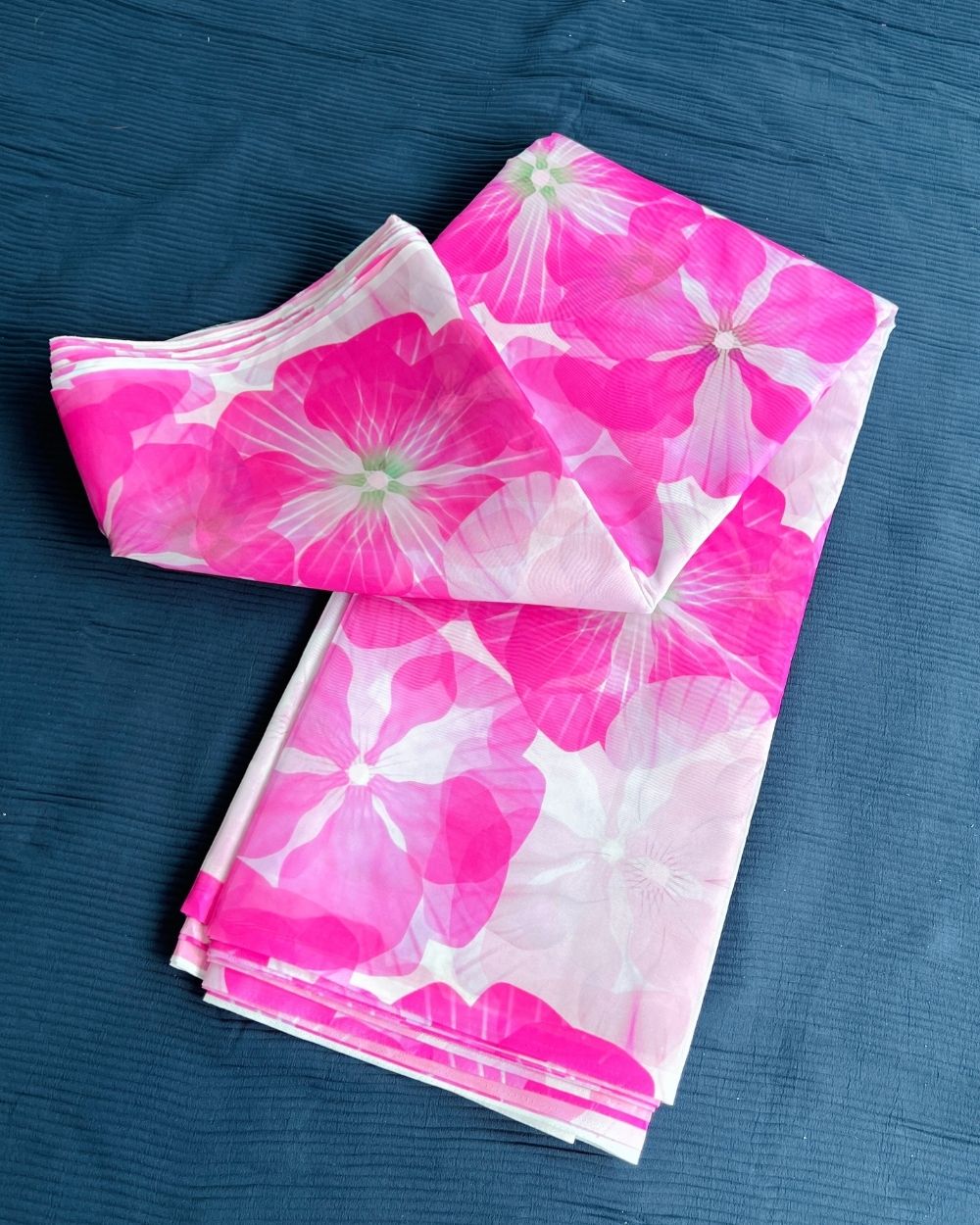 Premium Printed Organza Pink Colour 42 Inches Width