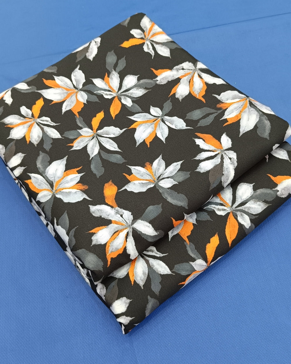 Printed Crepe Digital Black Colour 44 Inches Width