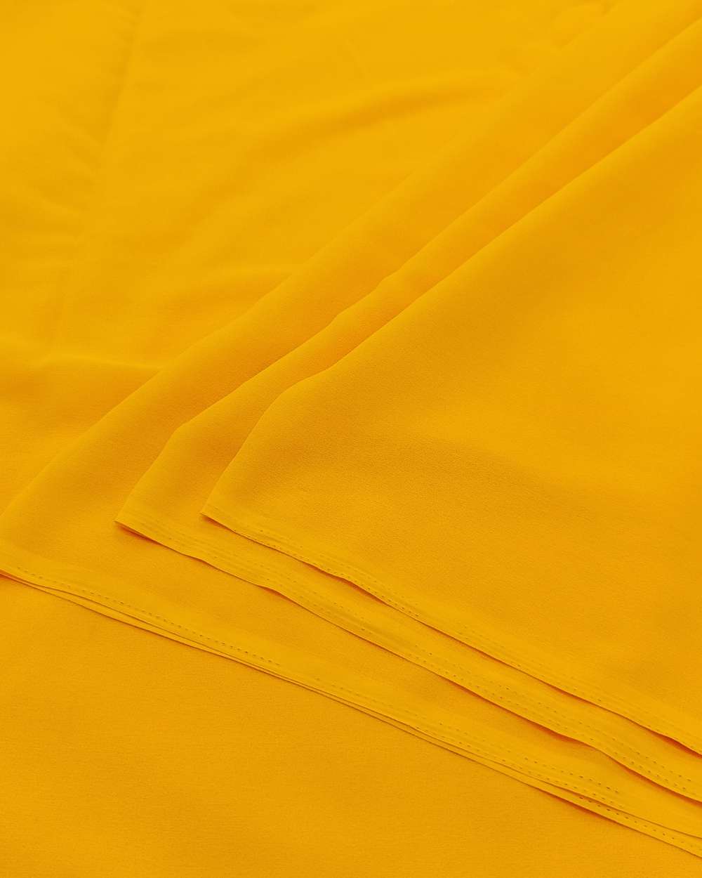 Plain Georgette Turmeric Yellow Colour 44 Inches Width