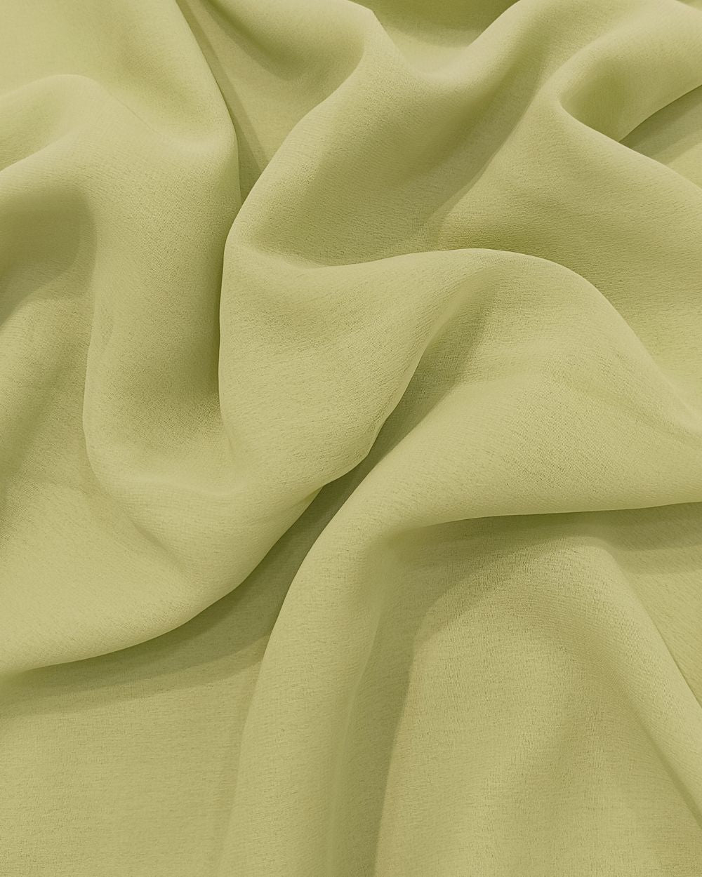 Plain Georgette Apple Green Colour 44 Inches Width