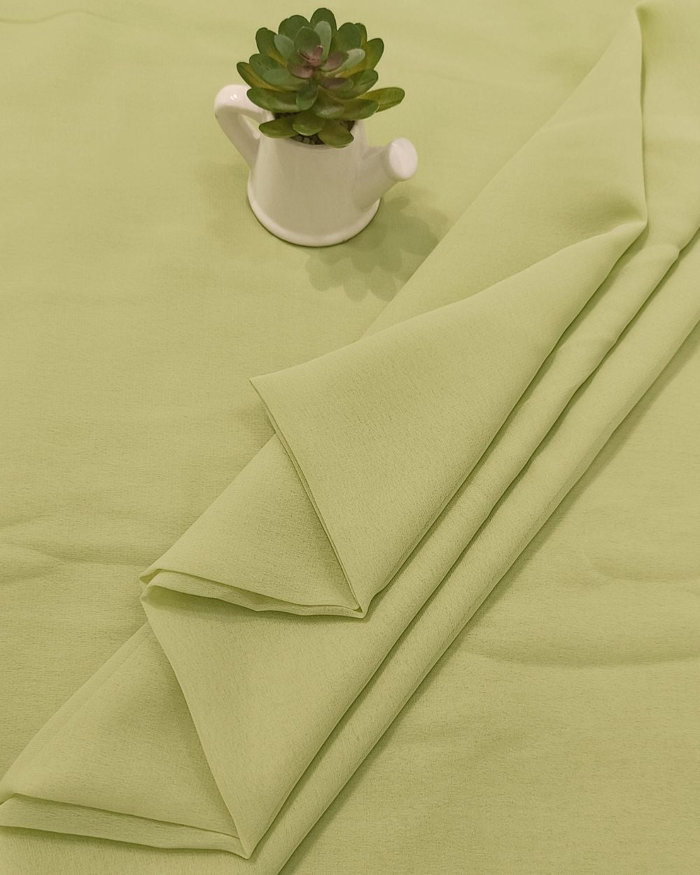 Plain Georgette Apple Green Colour 44 Inches Width