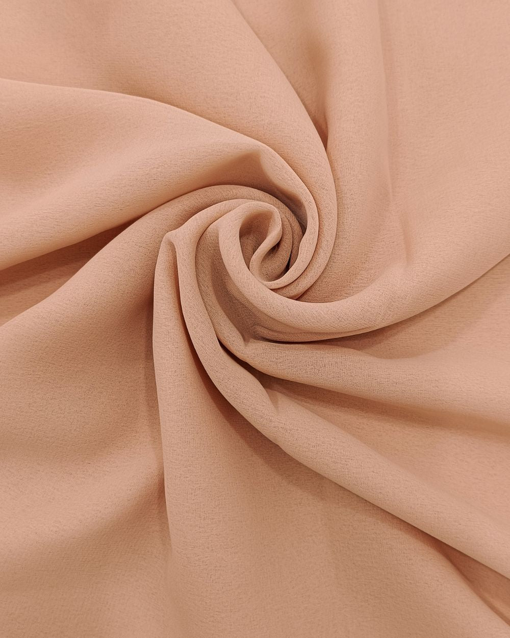 Plain Georgette Peach Puree Colour 44 Inches Width