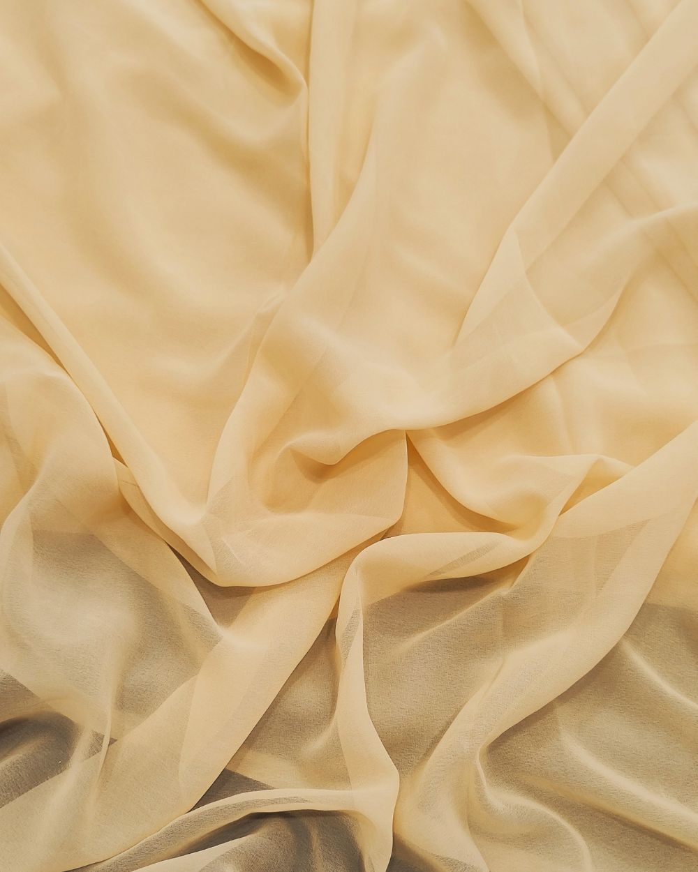 Plain Georgette Caramel Cream Colour 44 Inches Width