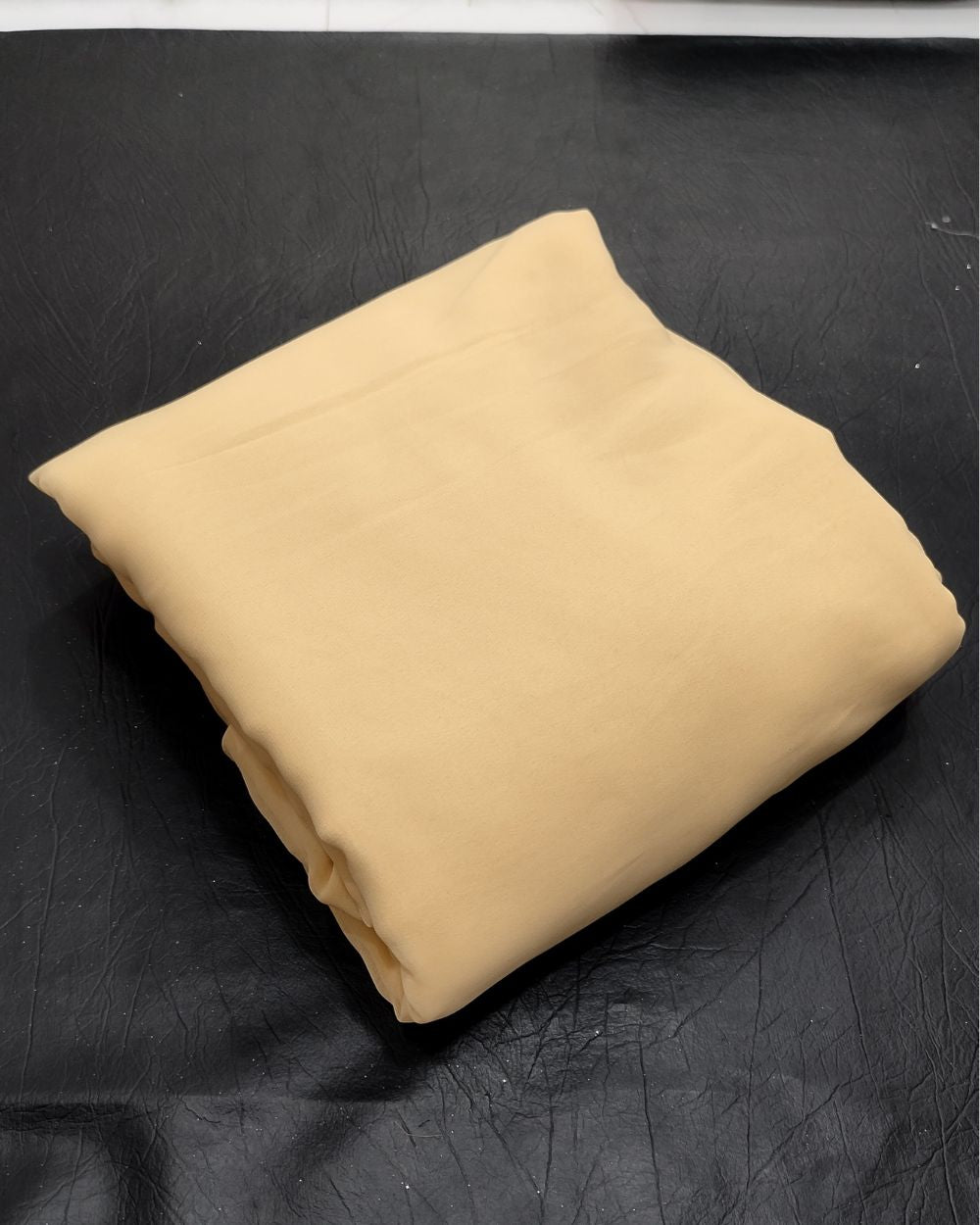 Plain Georgette Caramel Cream Colour 44 Inches Width