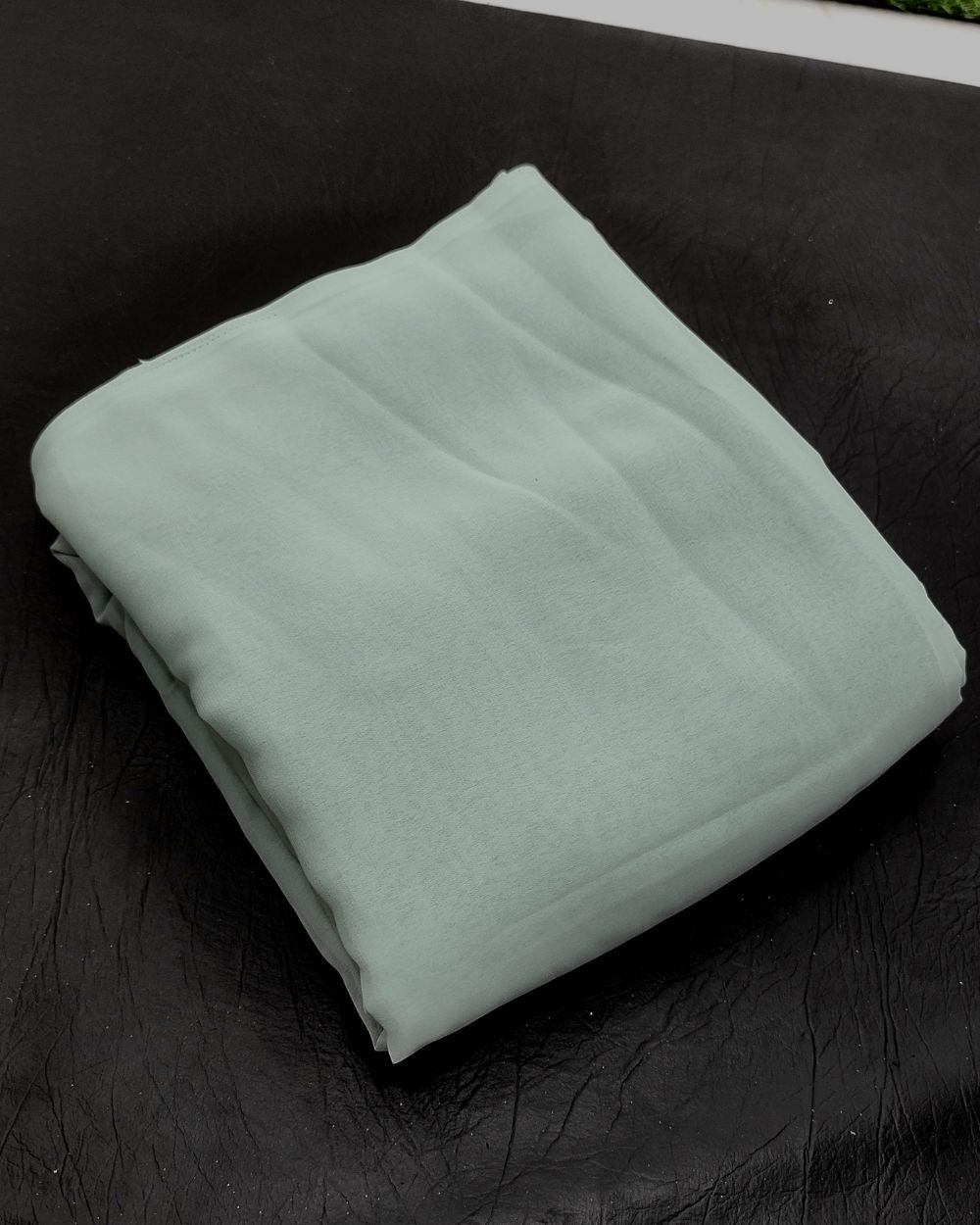 Plain Georgette Bird's Egg Green Colour 44 Inches Width