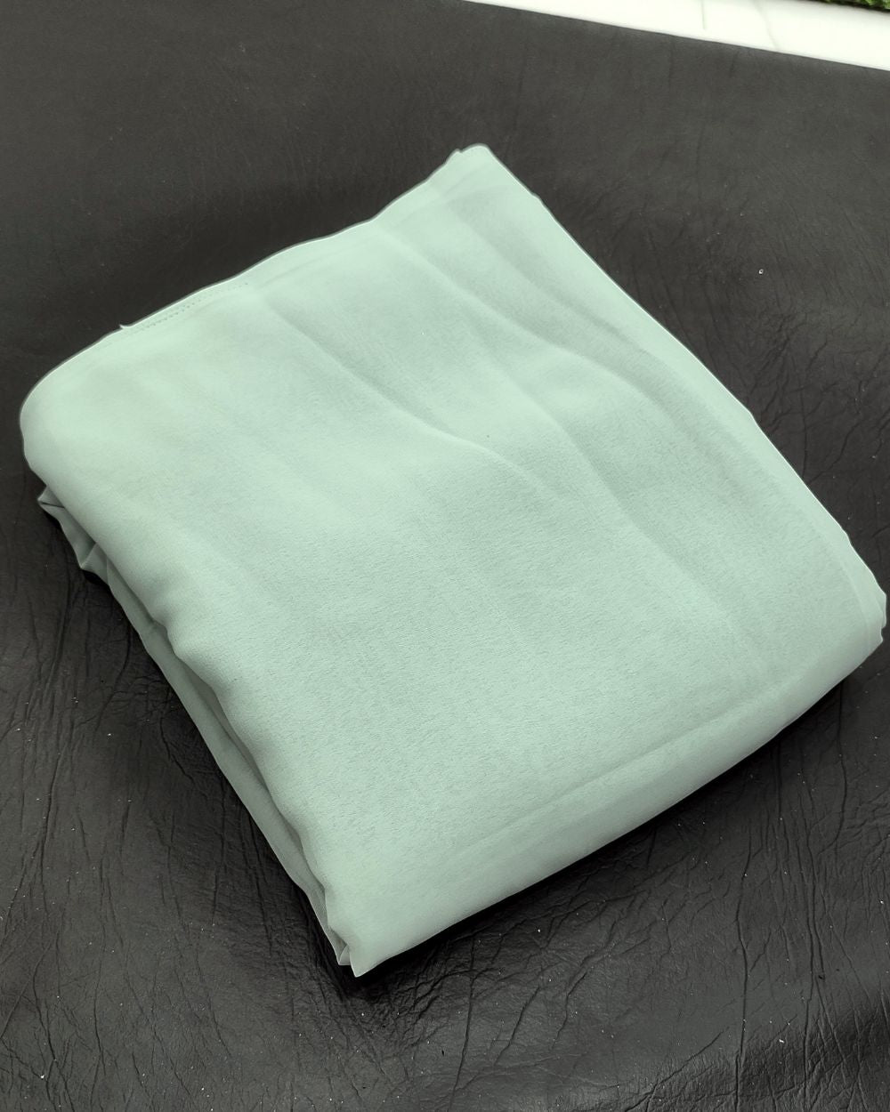 Plain Georgette Brook Green Colour 44 Inches Width