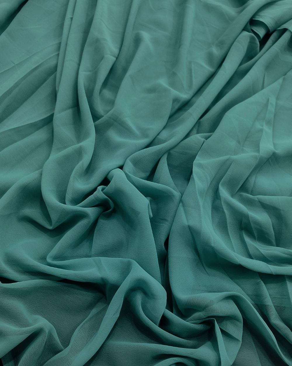 Plain Georgette Dark Mint Green Colour 44 Inches Width