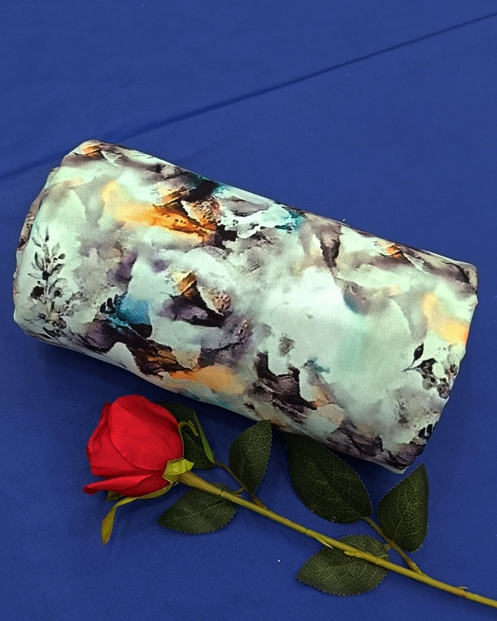 Printed Crepe Digital Pista Colour 44 Inches Width