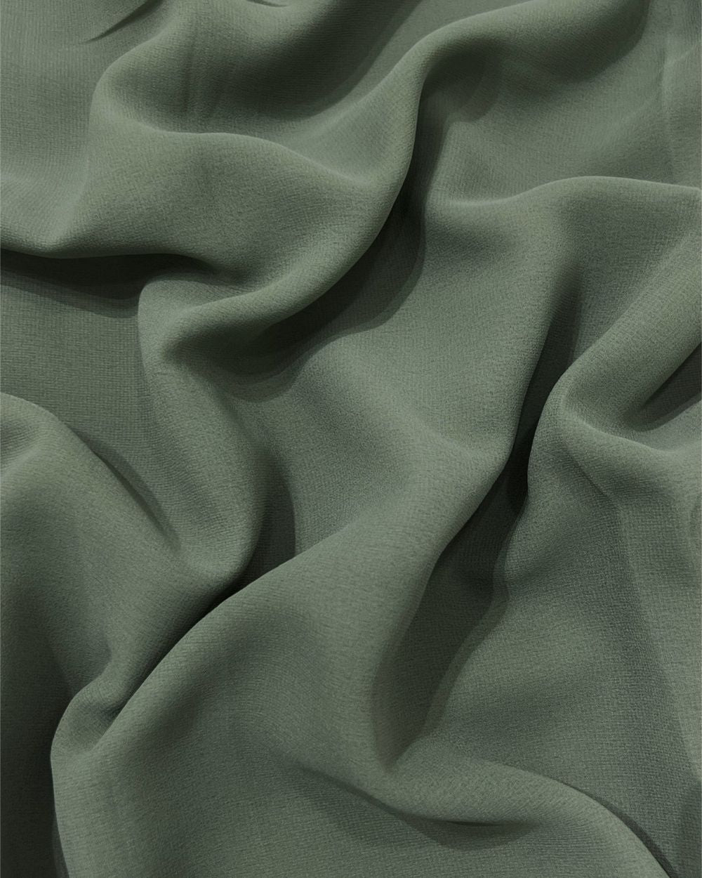 Plain Georgette Basil Green Colour 44 Inches Width