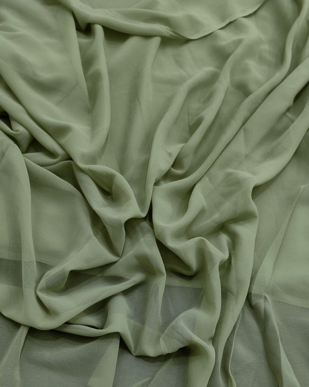 Plain Georgette Sage Green Colour 44 Inches Width