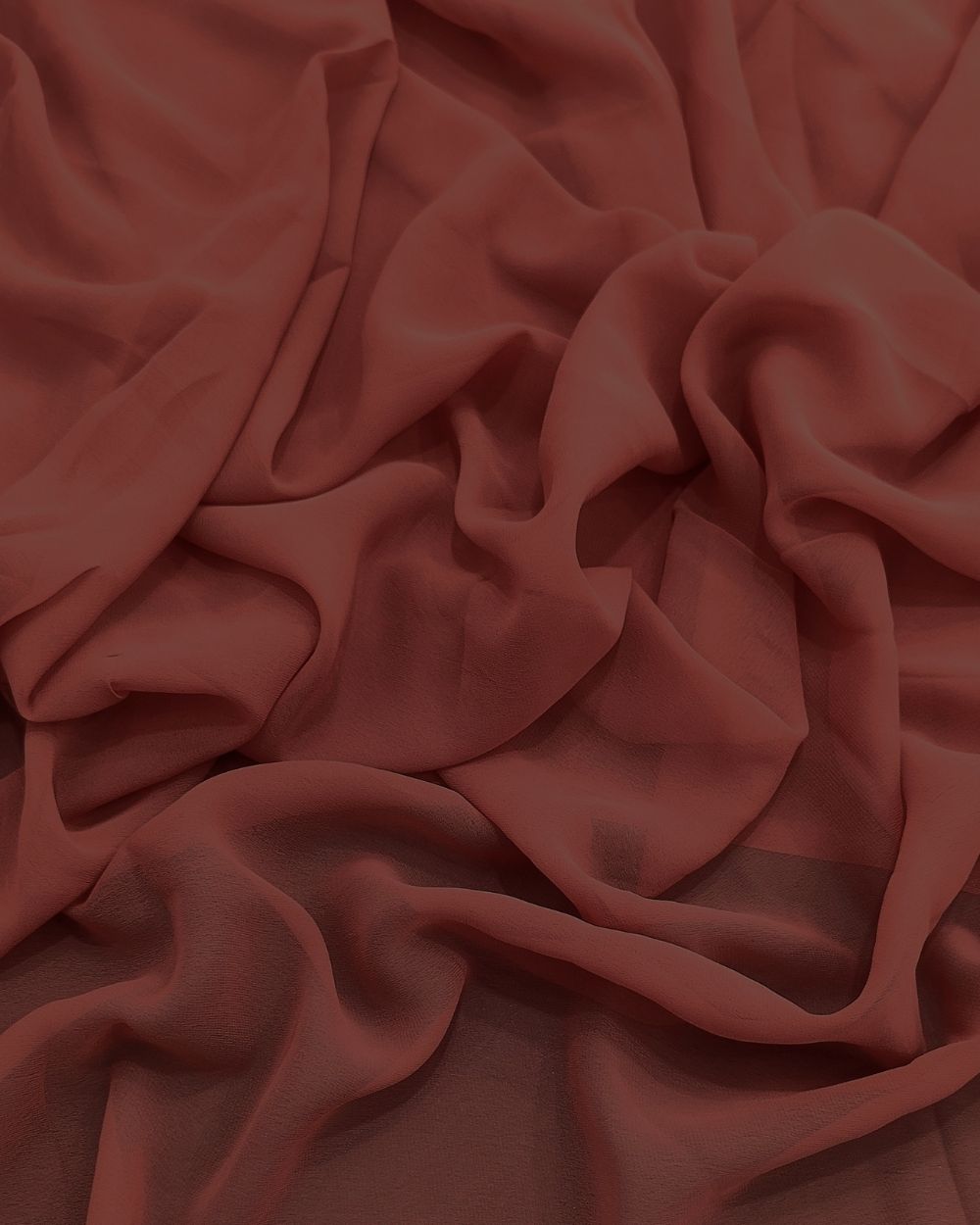 Plain Georgette Caramel Peach Colour 44 Inches Width