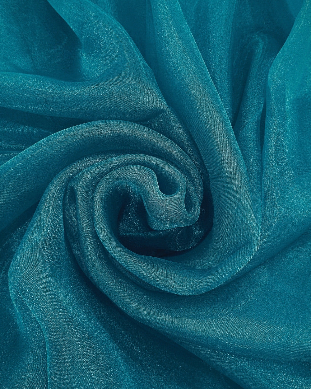 Plain Organza Teal Blue Colour 45 Inches Width