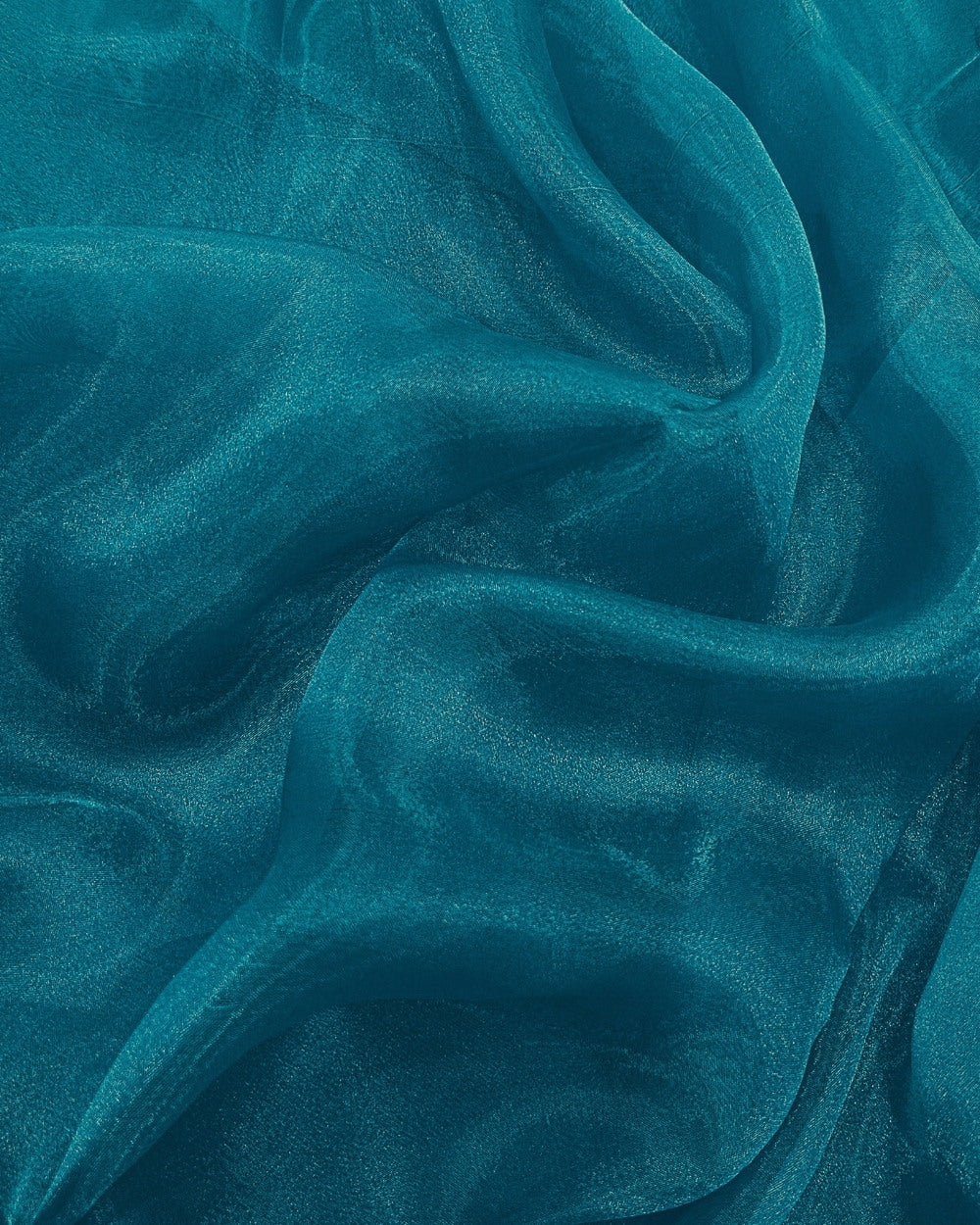 Plain Organza Teal Blue Colour 45 Inches Width