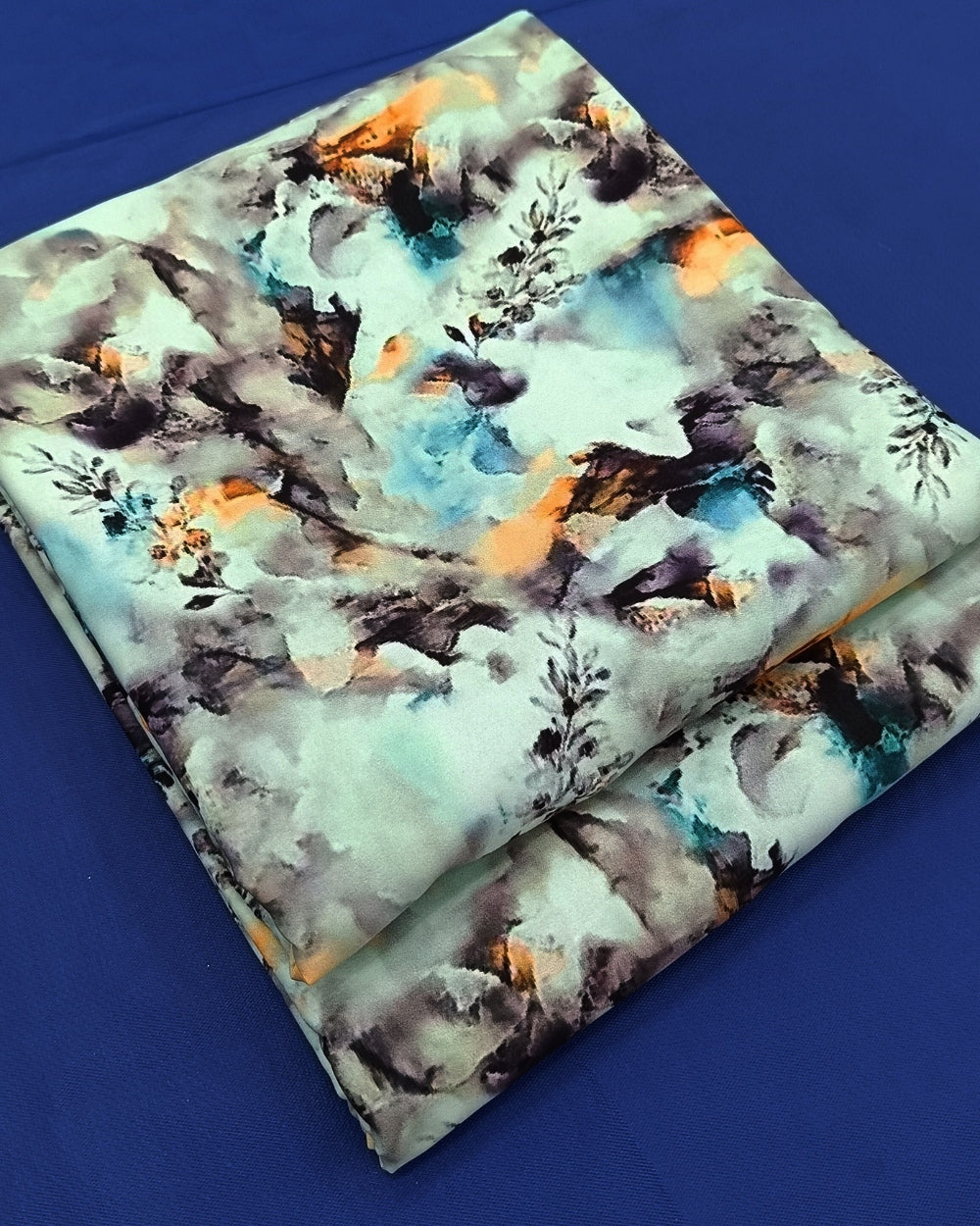 Printed Crepe Digital Pista Colour 44 Inches Width