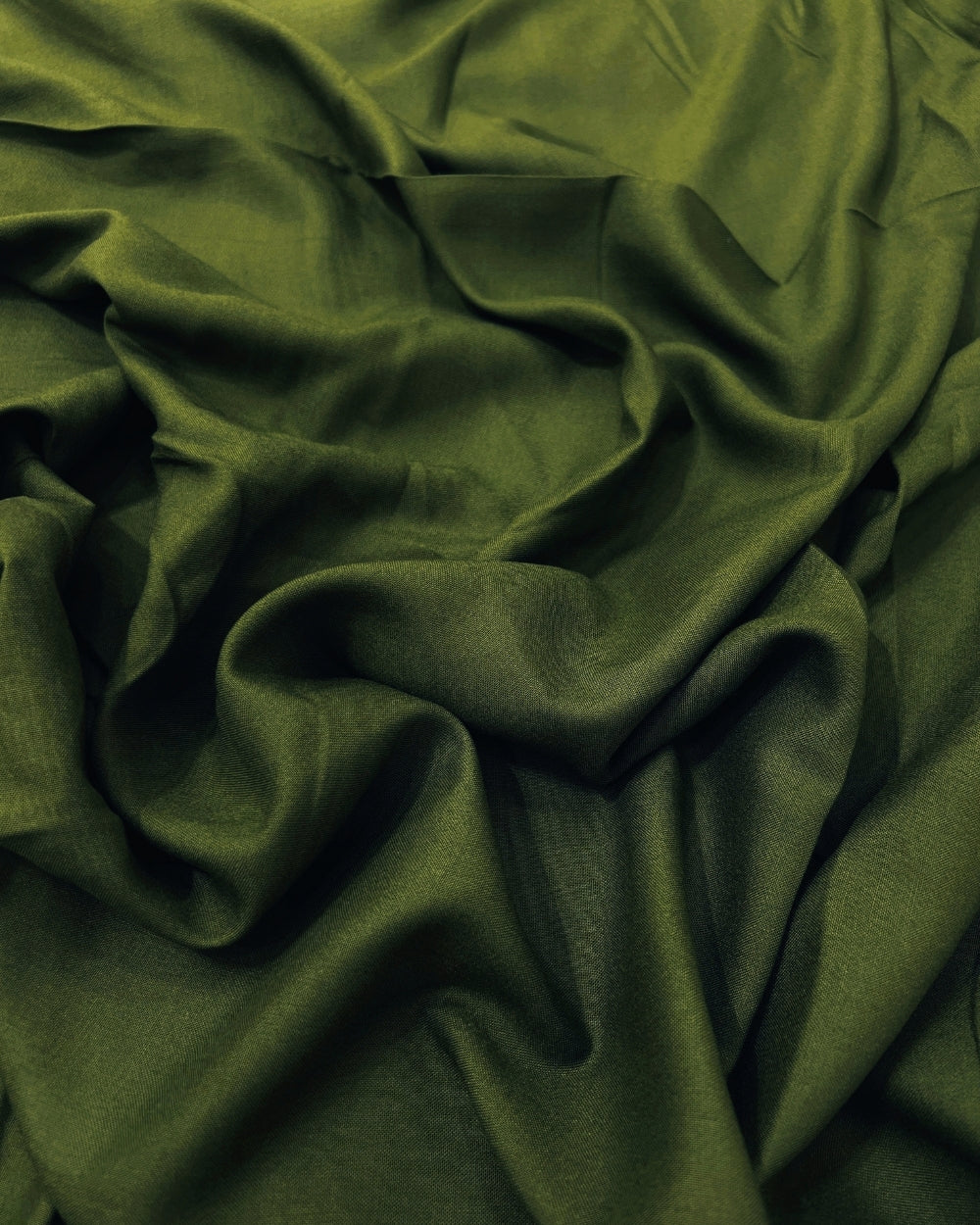 Plain Rayon-cotton Crocodile Green Colour 44 Inches Width