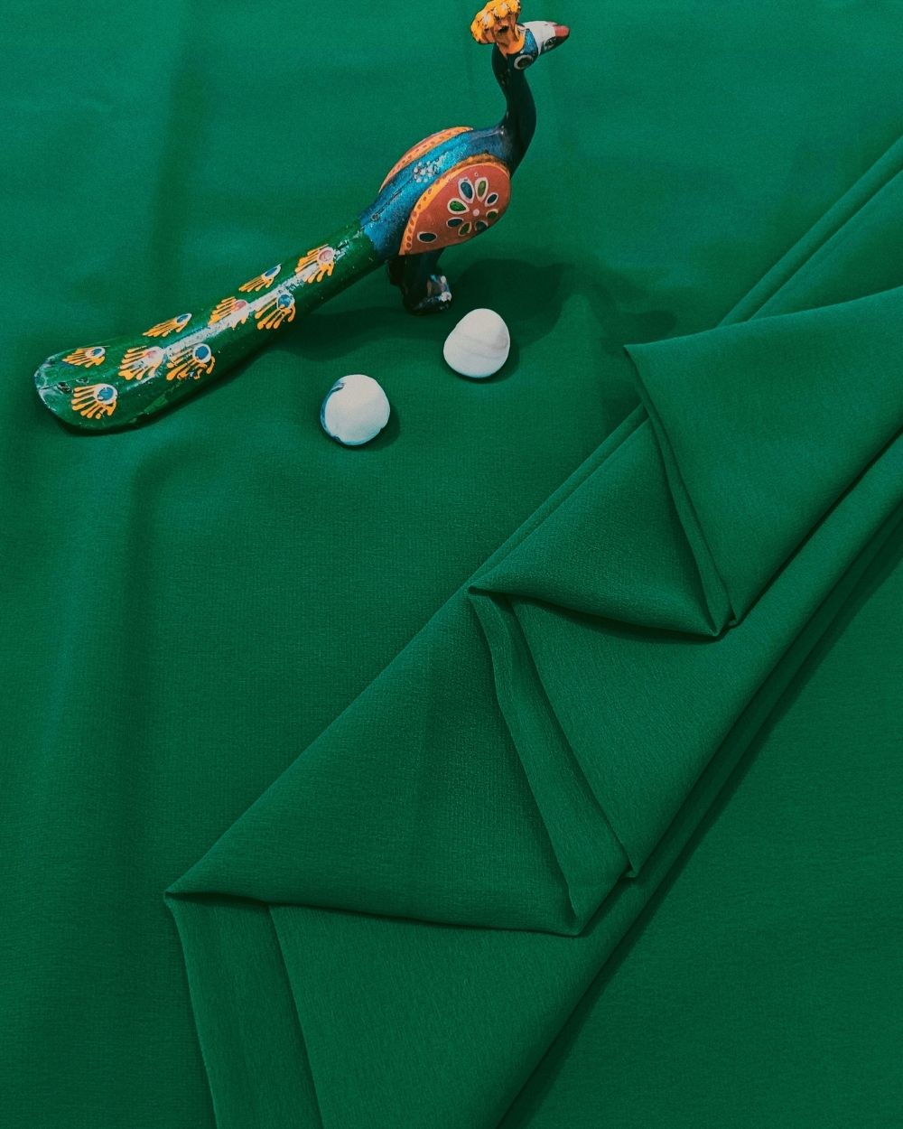 Plain Georgette Forest Green  Colour 44 Inches Width