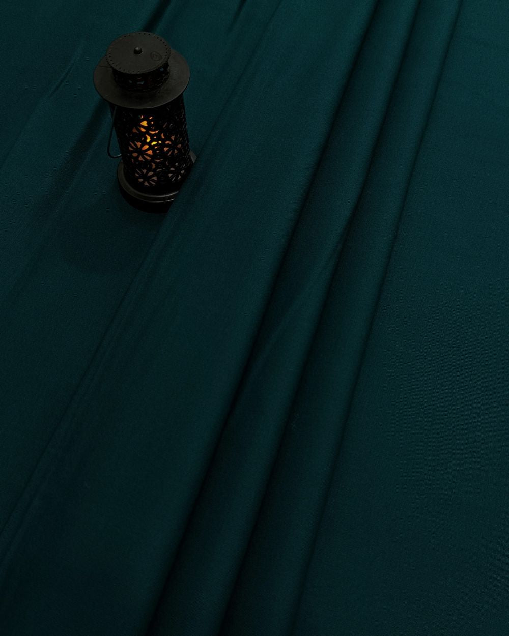 Plain Rayon-cotton Peacock Green Colour 44 Inches Width