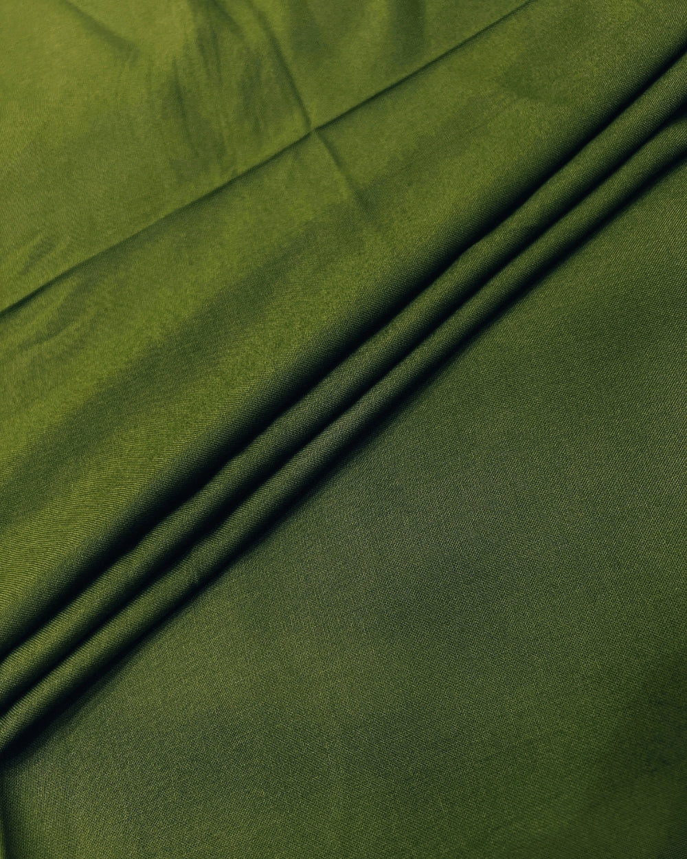 Plain Rayon-cotton Crocodile Green Colour 44 Inches Width