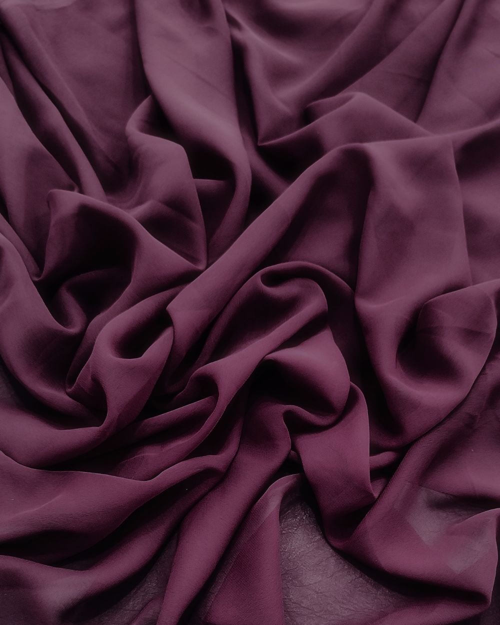 Plain Georgette Dark Burgundy Colour 44 Inches Width