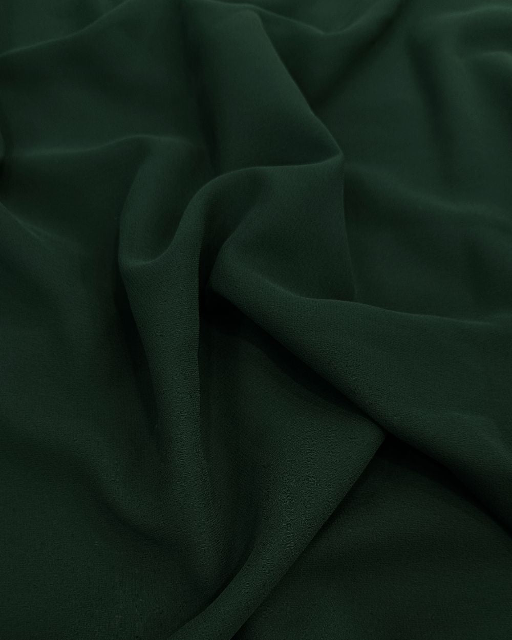 Plain Georgette Bottle Green Colour 44 Inches Width
