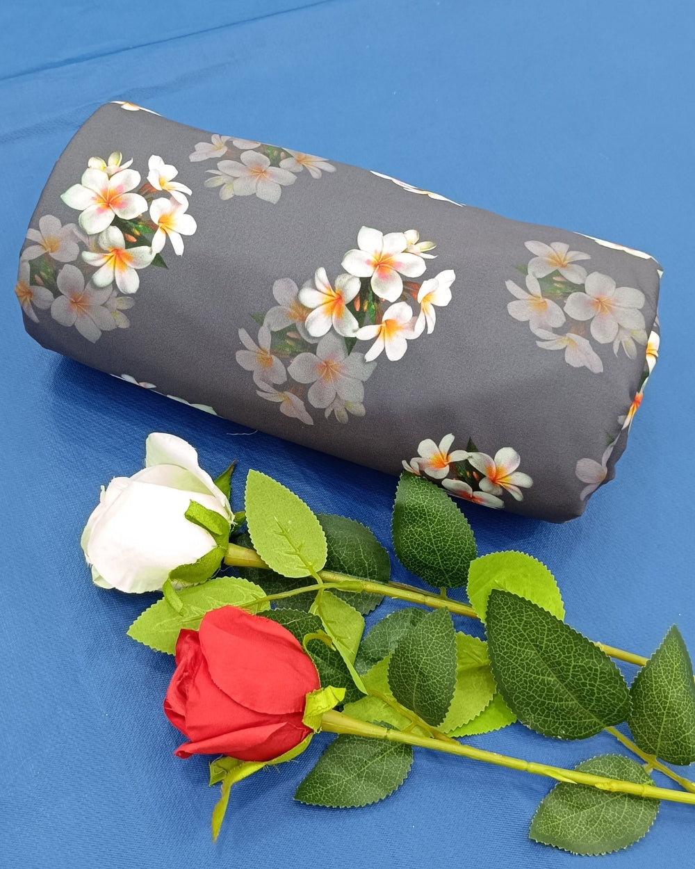 Printed Crepe Digital Dark Grey Colour 44 Inches Width