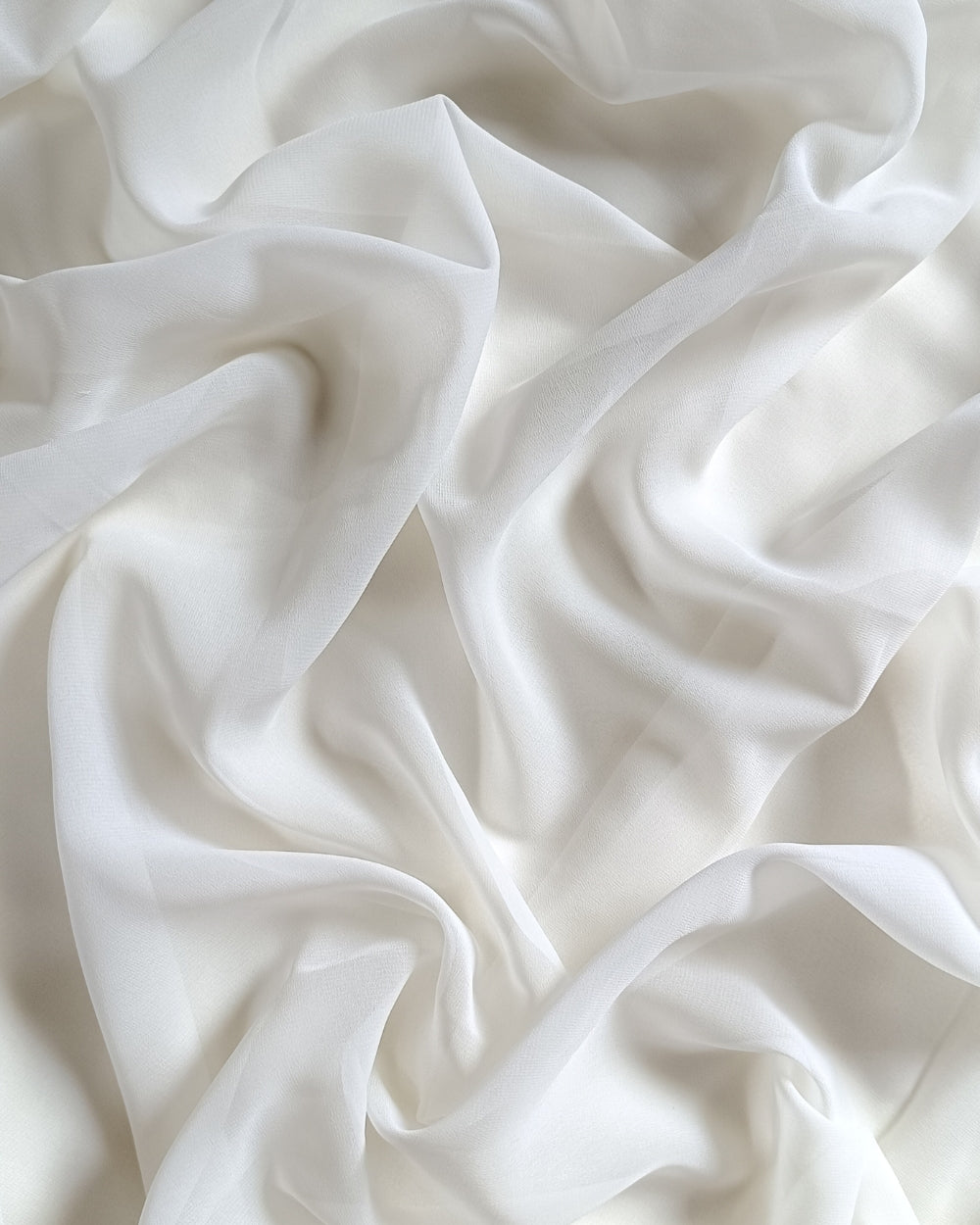 Plain Georgette Off White Colour 44 Inches Width