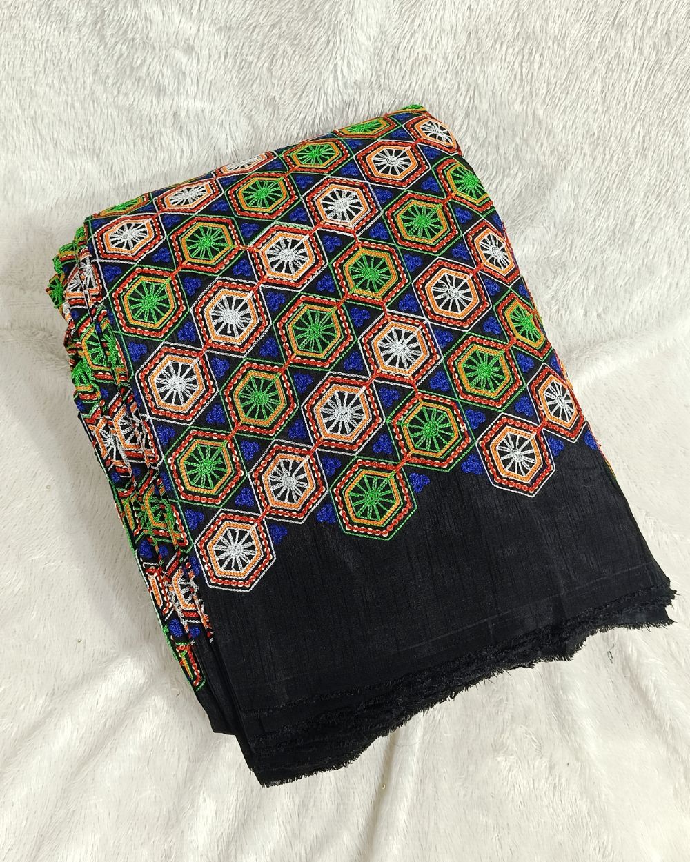 Mulberry Work Black Colour 44 Inches Width