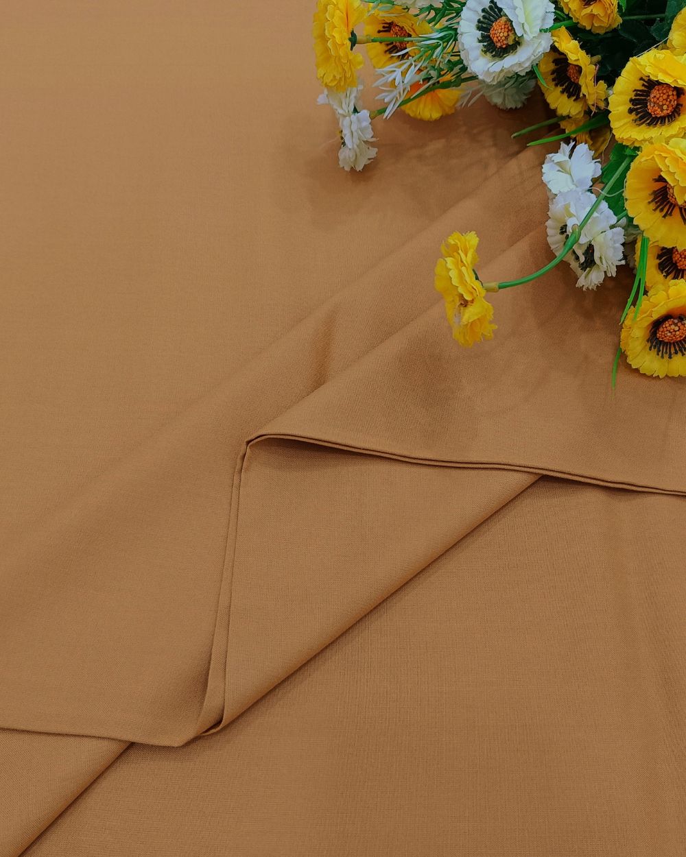Plain Rayon-cotton Beige Colour 44 Inches Width