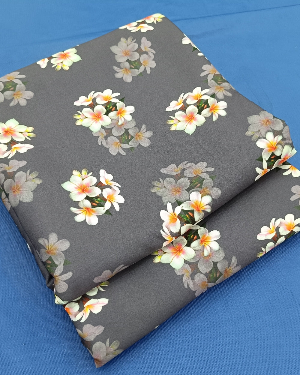 Printed Crepe Digital Dark Grey Colour 44 Inches Width