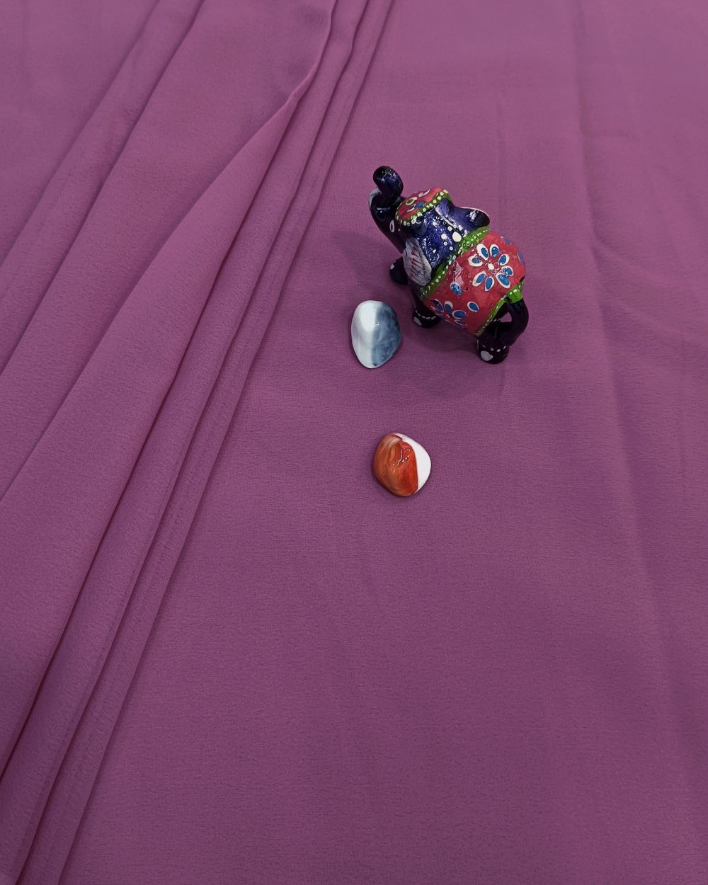 Plain Georgette Wild Orchid Pink Colour 44 Inches Width
