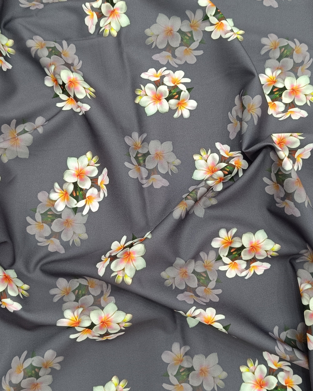 Printed Crepe Digital Dark Grey Colour 44 Inches Width