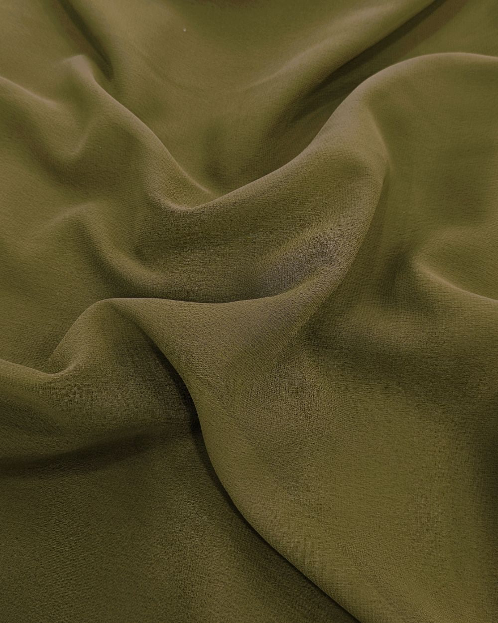 Plain Georgette Moss Green Colour 44 Inches Width