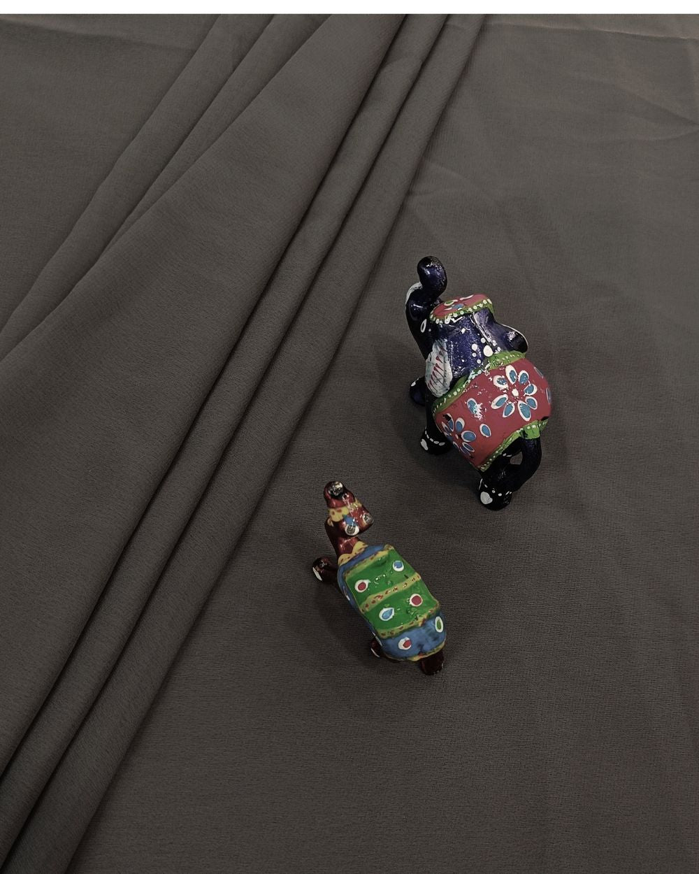 Plain Georgette Stone Grey Colour 44 Inches Width