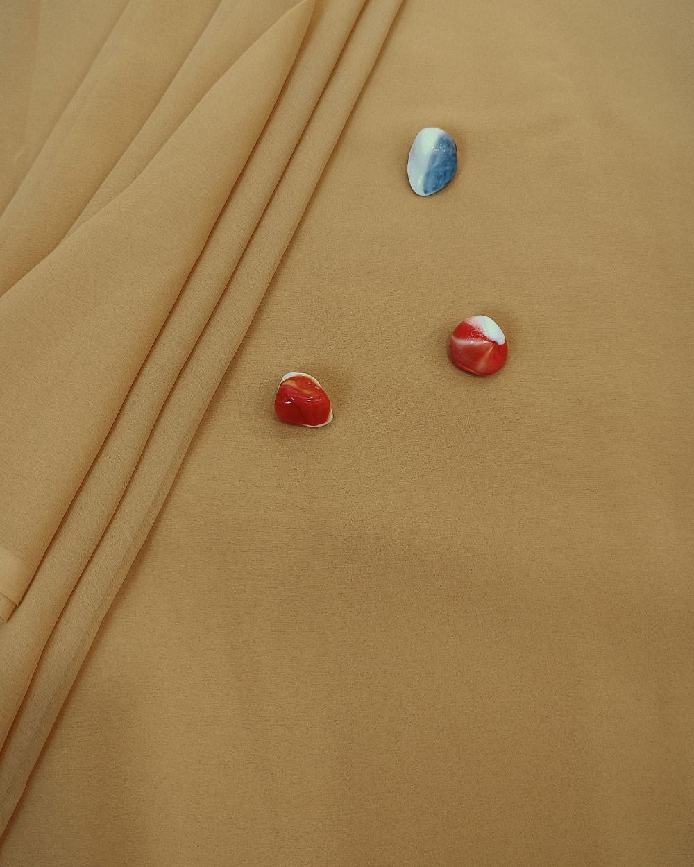 Plain Georgette New Gold Colour 44 Inches Width