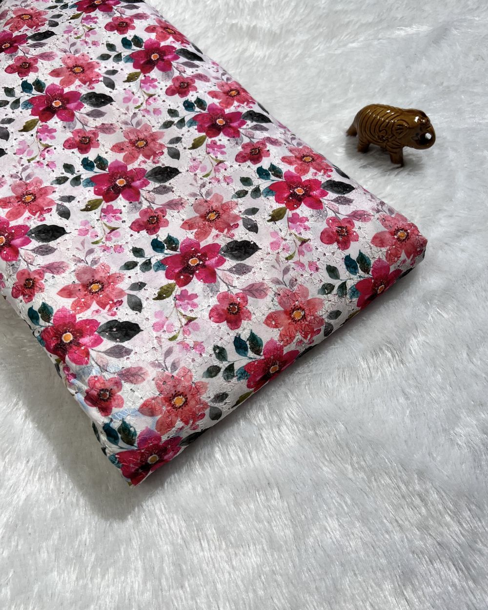 Printed Hakoba Cotton Pink Colour 42 Inches Width