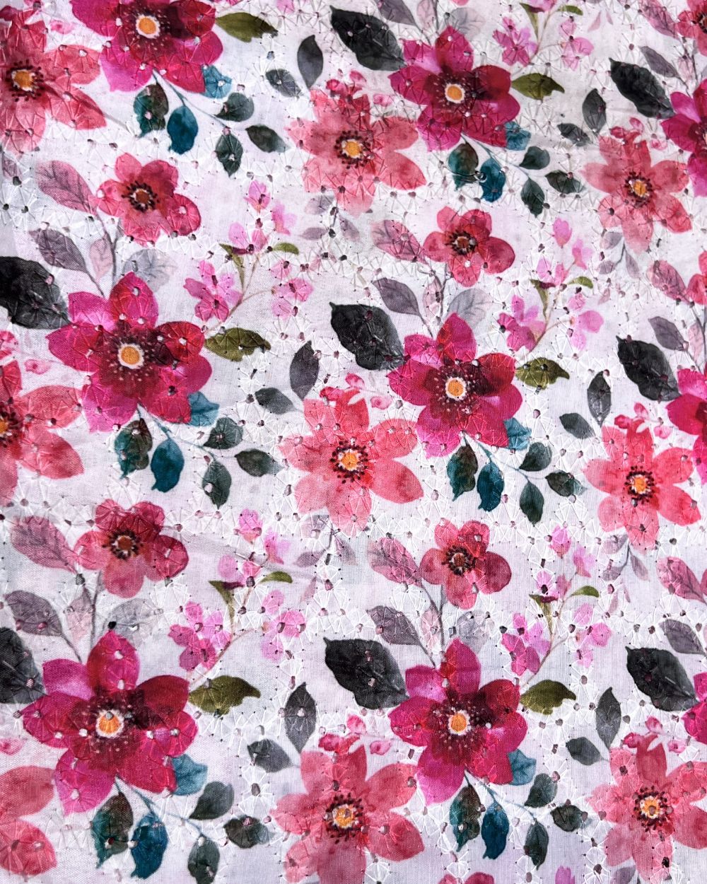 Printed Hakoba Cotton Pink Colour 42 Inches Width