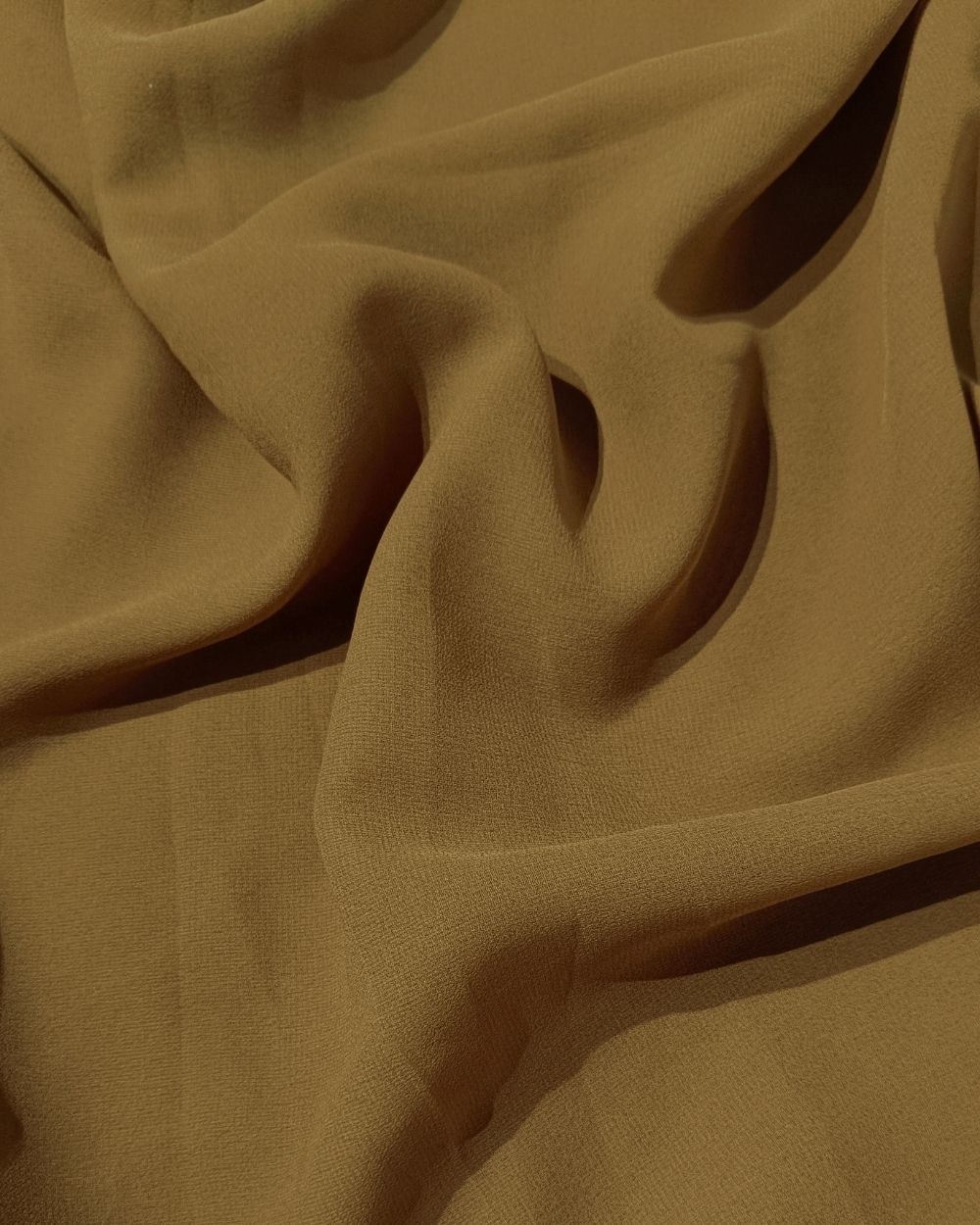 Plain Georgette Dark Mustard Gold Colour 44 Inches Width